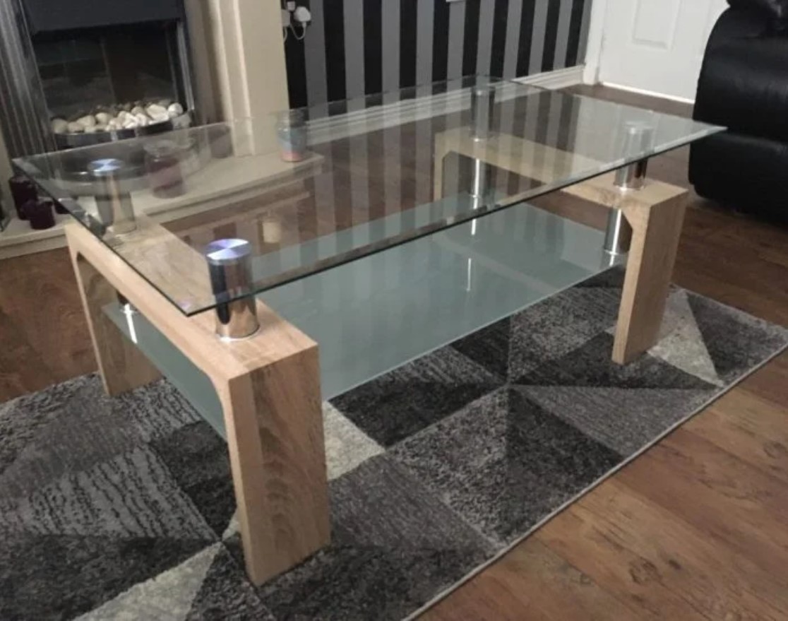 Table & Glass Shelves, Dubai – 10 mm Tempered Glass Tabletops and Floating Shelves 1 x 1 m with Polished Edges for Home & Office by INFOCUS Glass & Aluminium Works, UAE